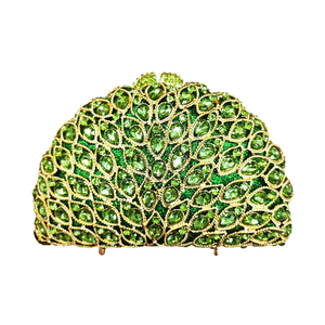 Pochette de soirée demi-lune pour femme en strass et perles scintillantes, idéale pour mariage et banquet - Product Image 5