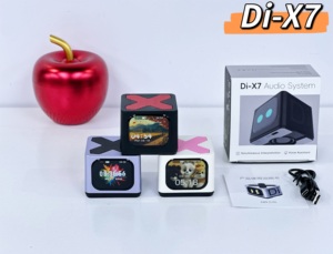 Ai màn hình thông minh Bluetooth loa mini Loa siêu trầm không dây 5W Máy nghe nhạc di động với ứng dụng điều khiển thiết kế kim loại có thể sạc lại - Product Image 4