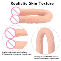 Consolador pene realista para mujeres, productos sexuales anales, consolador Doble