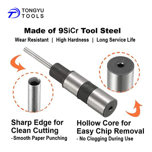 Mũi khoan giấy rỗng 2-10mm 9sicr với thân thẳng cho giấy đục lỗ lõi, thẻ, lịch & vé - Product Image 3