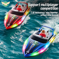 YF - Barcos de Carreras a Control Remoto para Niños, Juguetes para Piscina y Exteriores, con Doble Hélice, Alta Velocidad de 15 KM/H