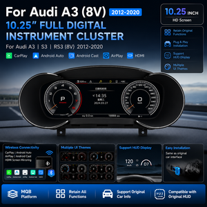 Nouvel ensemble d'instruments numériques professionnels de 10,25 pouces pour <span class=keywords><strong>Audi</strong></span> <span class=keywords><strong>A3</strong></span> S3 RS3 8V 2012-2020 – Boîtier de mise à niveau du tableau de bord LCD et du compteur de vitesse - Product Image 1