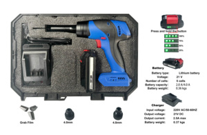 Pistola <span class=keywords><strong>Remachadora</strong></span> Eléctrica Inalámbrica a Batería, Sin Escobillas, para Remaches Ciegos, para Ensamblaje <span class=keywords><strong>de</strong></span> Metales y Producción Industrial - Product Image 4