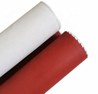 Tissu enduit de silicone de fibre de verre d'isolation thermique d'armure toile noire ignifuge
