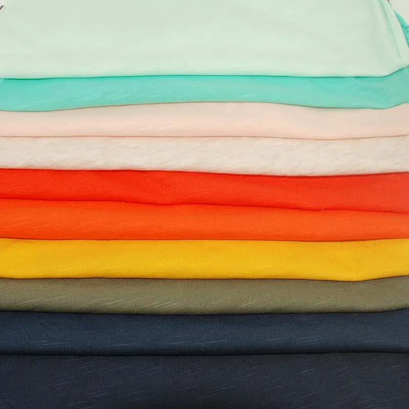 HOT Free Sample Sustainable Light 100% Knit GOTS Certified Organic Cotton Shirting Jersey Baby Fabric Underwear Cotton Fabric