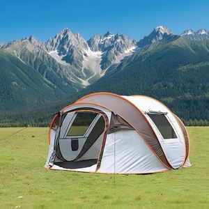 Carpa Familiar Grande para Acampar al Aire Libre en las Cuatro Estaciones, Automática, de Instalación Instantánea, de Una Sola Capa, Impermeable de 1500-2000 mm - Product Image 1