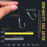 Ligne de pêche flottante en nylon de haute qualité de 500m, canne à pêche multi-lignes et sous-ligne principale, couleur transparente pour lac/cours d'eau, vente en gros