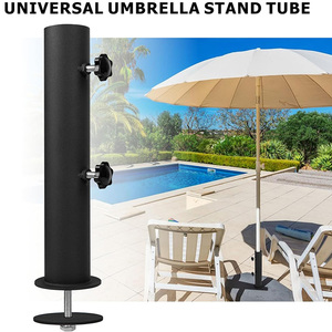 JH-Mech Design moderno Base universale parasole in granito resistente per esterni Base ombrello nero solido in acciaio - Product Image 3