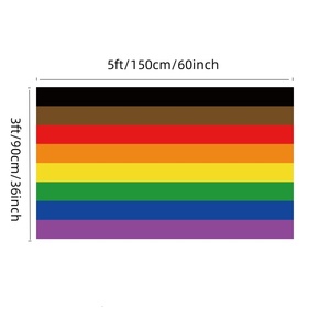 Impresión personalizada de alta calidad, bandera del orgullo de <span class=keywords><strong>Filadelfia</strong></span> de 3x5 pies, bandera LGBT, 8 colores, poliéster 100D, resistente al agua para Decoración - Product Image 6