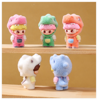 Figurines de dinosaures en résine floquées, mignonnes et de style dessin animé, jouets 3D, fabrication de figurines d'animaux, pour fêtes, cadeaux de fête, cadeaux pour enfants, sacs surprises