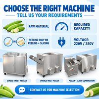 Automatische groene bananen schilmachine, plantainschiller met handmatige invoer voor voedselverwerking