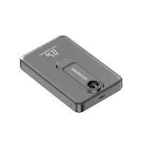 Batterie externe magnétique ultra-fine en alliage d'aluminium 10000 mAh, charge rapide PD 22,5 W, chargeur portable Type-C Li-Polymère