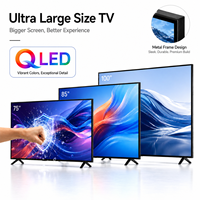 Téléviseur intelligent Android QLED 4K de 75, 85 et 100 pouces, grand écran, fabricant OEM ODM pour la vente en gros et la fourniture de projets dans le monde entier
