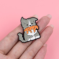 Sortiertes Set Niedlicher Hunde-Emaille-Pins Cartoon-Welpen Anstecknadeln Chihuahua Pitbull Lustige Slogan-Broschen für Rucksack und Jacke