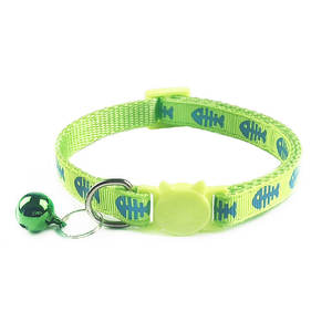 Collare di gattino di lusso di stampa del pesce di Polka della cinghia variopinta sveglia del gatto degli accessori all'ingrosso dell'animale domestico - Product Image 6