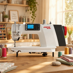 Máquina de Coser Plana JUITA JT-F6C, Puntada Recta de un Solo Paso, Cortahilos Automático, Motor, Uso Doméstico, Fábrica de Ropa, Puntada de Seguridad - Product Image 1