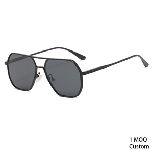 Gafas de Sol de Doble Barra para Hombre y Mujer, Polarizadas, Anti-Ultravioleta, Montura Metálica Moderna, Logotipo Personalizado, UV, 1 Unidad Mínima - Product Image 1