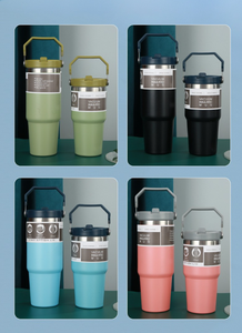 Set de Regalo Empresarial: Taza Térmica Clásica de Doble Capa de 30oz, Vaso de Acero Inoxidable 304, Termo Portátil con Asa y Pajita - Product Image 6