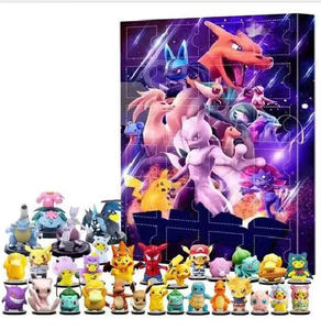 Llegada de Navidad 24 piezas Cuenta regresiva Material plástico Fuente de animación japonesa <span class=keywords><strong>Calendario</strong></span> unisex Caja ciega - Product Image 3