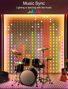 Guirlandes lumineuses intelligentes à pixels RGB, 400 LED, contrôlées par application, en plastique pour <span class=keywords><strong>extérieur</strong></span>, indice <span class=keywords><strong>de</strong></span> protection IP65, texte programmable, décoration féerique <span class=keywords><strong>de</strong></span> <span class=keywords><strong>Noël</strong></span> - Product Image 6