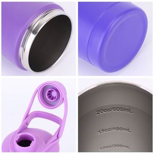 Stainless Steel Double Wall Insulated <b>Bottle</b> 500Ml With Scale Mark 17Oz/25Oz <b>Shaker</b> Cup - Product Image 3