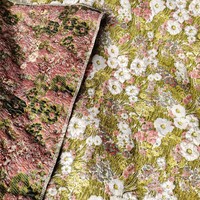Tissu floral de style peinture à l'huile de style encre rurale en gros pour vêtements pour femmes robes jacquard shorts sacs tissus