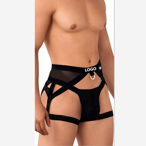 PATON FACTORY CUSTOM Sexy giarrettiera <span class=keywords><strong>Jockstrap</strong></span> nero/rosso Jock-strap Jock biancheria intima giarrettiera cinture per uomo - Product Image 3