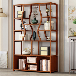 San Tai Antique Display <b>Shelf</b> Walnut Irregular Shape Freestanding Living Room Decorative <b>Rack</b> For Adults And Elderly - Product Image 1