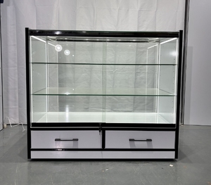Vetrina in Vetro <span class=keywords><strong>per</strong></span> Gioielli con Illuminazione LED da 48 Pollici, Impermeabile, in MDF, con Cassetto <span class=keywords><strong>per</strong></span> Negozi al Dettaglio - Product Image 2