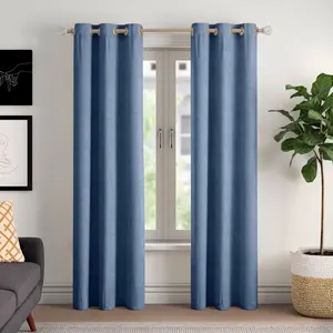 Bindi Wholesale Polyester Heat Insulation Door Curtain Custom Flame Retardant Solid Hotel Blackout Curtains