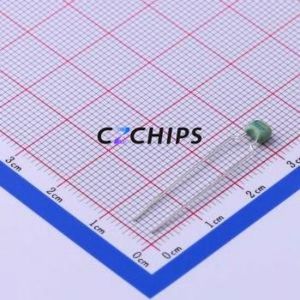 Condensador cerámico monolítico (MLCC) de montaje en orificio CC4-0805-CG-100V-82pF-J, orificio pasante, paso de pines de 5.08 mm, 82 pF, 5%, 100 V - Product Image 1