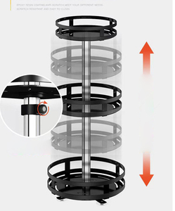 DS2158 वर्ग घूर्णन योग्य मसाला आयोजक के लिए रसोई बाथरूम ऊंचाई समायोज्य मसाला शेल्फ <span class=keywords><strong>3</strong></span> स्तरीय घूर्णन मसाला रैक - Product Image 5