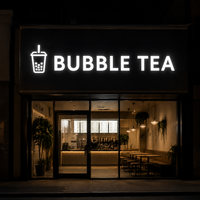 Enseigne LED 3D en métal et acrylique personnalisable avec logo, lettres lumineuses interchangeables pour la publicité des bureaux et des magasins