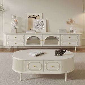 Modern Luxury LED <b>TV</b> Cabinet with <b>Wall</b>-<b>Mounted</b> Floating <b>Stand</b> for Living Room and Hotel Use - Product Image 4