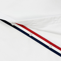 Kemeja Seragam Sekolah Lengan Panjang Putih Bahan Katun Twill Logo Kustom untuk Siswa SMA Putra dan Putri