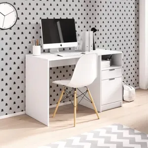 Makeup Table Vanity Desk with Led Lighted Mirror Bedroom Furniture for Girls Dressing Table White Wood Modern
