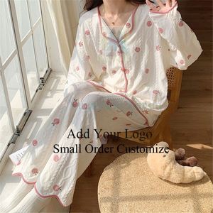 Conjunto de Pijama de Seda de Manga Corta con Estampado <span class=keywords><strong>Blanco</strong></span> de Buena Calidad - Product Image 5