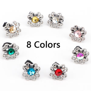 Diamante <span class=keywords><strong>AF1</strong></span>/AJ cordones decoración lujoso zapato brillante flor encanto diamantes de imitación hebilla zapatos accesorios plástico zapato encantos - Product Image 3