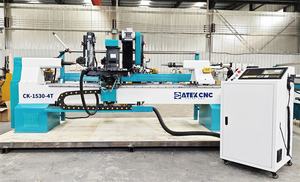 <span class=keywords><strong>Tour</strong></span> à <span class=keywords><strong>bois</strong></span> à alimentation automatique à bas prix de qualité supérieure Tourneuse et fraiseuse à <span class=keywords><strong>bois</strong></span> CNC pour queues de billard et clubs de baseball - Product Image 3