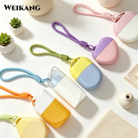 Porte-clés Kawaii, flacons vides pour gloss à lèvres, couvercle rond en forme de cœur, tube transparent pour huile à lèvres, emballage personnalisé pour gloss cosmétique, pour cadeau