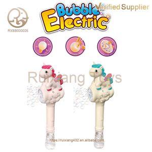 Nouveau <span class=keywords><strong>jouet</strong></span> en plastique <span class=keywords><strong>pour</strong></span> enfants, ensemble de bâtonnets <span class=keywords><strong>à</strong></span> bulles électriques de style cheval arc-en-ciel, jouets d'extérieur <span class=keywords><strong>pour</strong></span> bébés, pistolet <span class=keywords><strong>à</strong></span> bulles amusant <span class=keywords><strong>pour</strong></span> enfants, jeu <span class=keywords><strong>pour</strong></span> enfants - Product Image 2