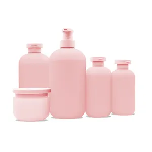 Soft Touch Pink Green Grey Brown Frosted Matte Plastic Shampoo Shower Gel Baby Bottles Hand Wash Liquid Soap Empty Bottle 500Ml