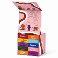 Emballage extérieur en carton rose carré personnalisé, séparateur de bonbons pour enfants, boîte en carton magnétique