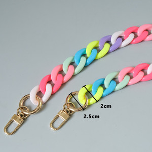 Rewin pulseira acessórios de decoração, faixa de bolsa skinny de acrílico colorida, transversal, arco-íris de plástico, alça de substituição - Product Image 3