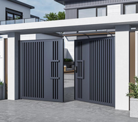 Porte d'entrée principale extérieure à double battant en aluminium, haute sécurité, avec serrure intelligente et accès à distance, pour cour résidentielle et école