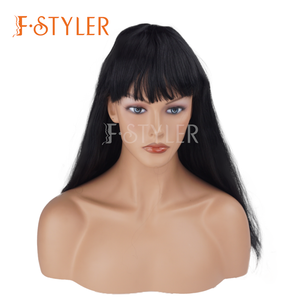 FSTYLER Cosplay peluca Super larga recta pelo sintético estilo <span class=keywords><strong>Afro</strong></span> <span class=keywords><strong>pelucas</strong></span> negras venta al por mayor venta a granel fábrica Halloween <span class=keywords><strong>carnaval</strong></span> peluca - Product Image 4
