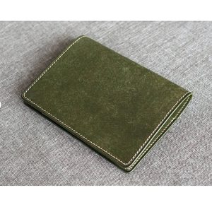 Porte-carte de couverture de passeport de luxe en cuir véritable vert cousu à la main RFID bloquant la conception multifonctionnelle de qualité supérieure élégant - Product Image 6