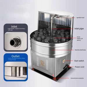 Lavadora de Botellas Portátil Industrial Motorizada para Botellas de PET/Leche/Vino, Rotativa, Semiautomática, para Reciclaje de Botellas de Plástico y Vidrio - Product Image 3