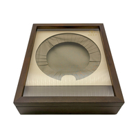 Offre Spéciale Pu'er Tea Boîte en bois Boîte de présentation laquée couleur chocolat avec couvercle en verre transparent