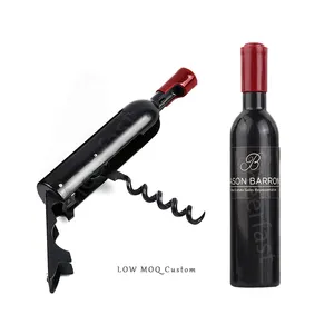 Modern Design Wine and Beer bottles Cute Two-Function Wine Bottle Shaped Magnetic Opener Plastic Handle Wine Bottle Corkscrew